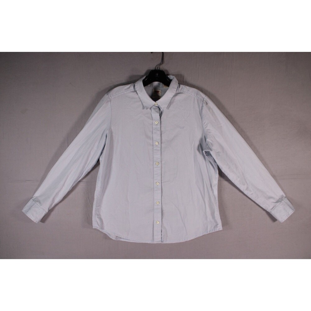 Levi's Women's L Classic Fit Light Blue Button Down Long Sleeve Shirt Large